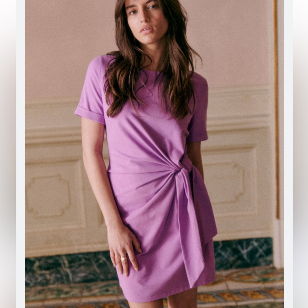 Sezane Pippa Lilac Mini Dress